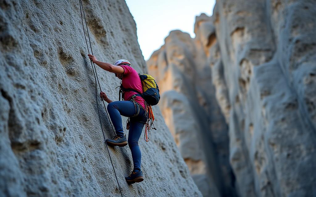 Rock climbing with expert instruction